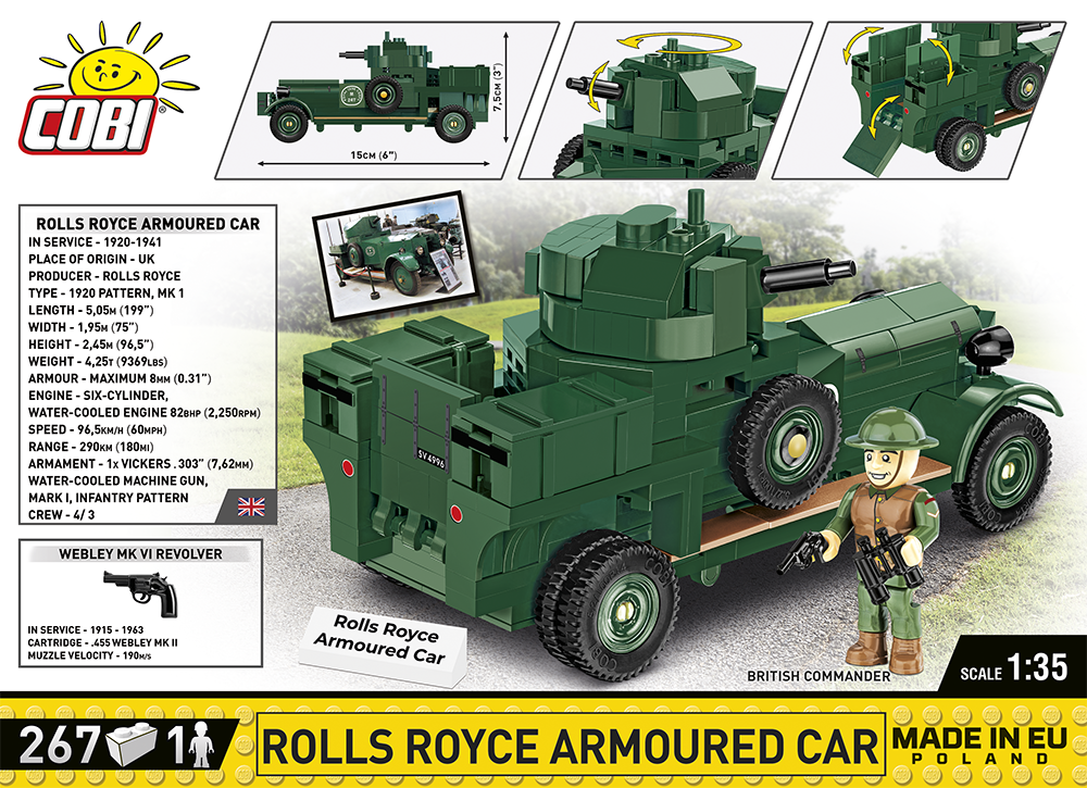 COBI MODEL ARMOURED ROLLS ROYCE CAR