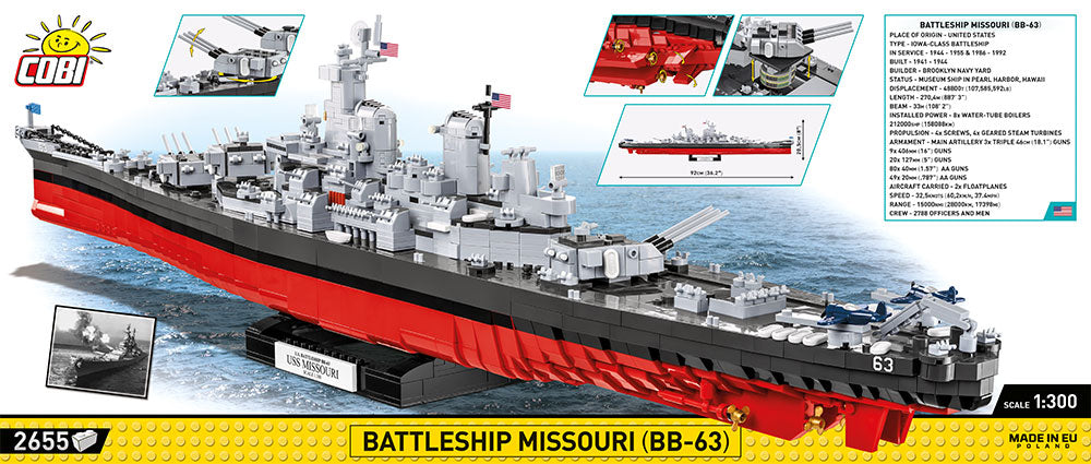 COBI MODEL MISSOURI BATTLESHIP
