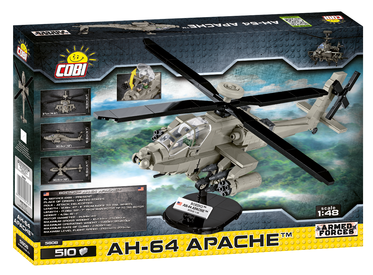 COBI MODEL APACHE ATTACK HELICOPTER