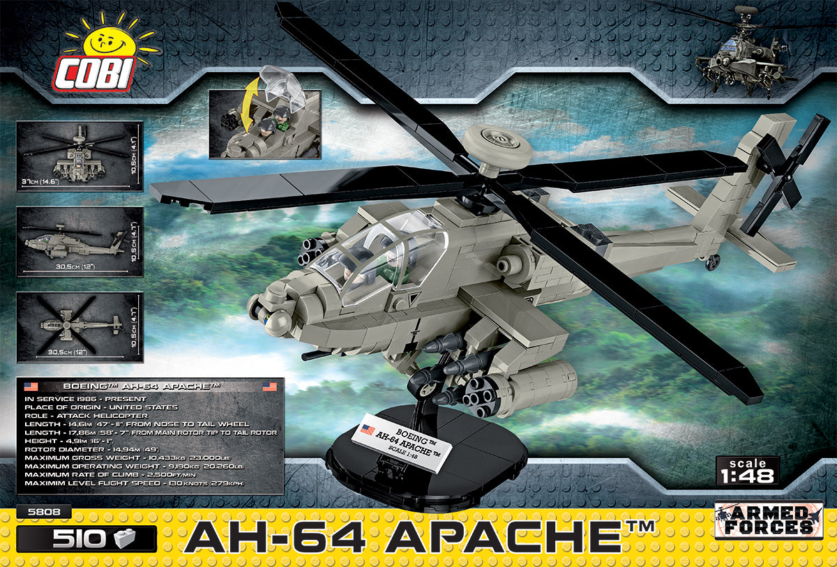 COBI MODEL APACHE ATTACK HELICOPTER