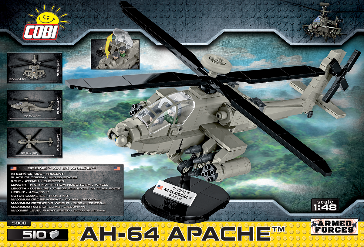 COBI MODEL APACHE ATTACK HELICOPTER