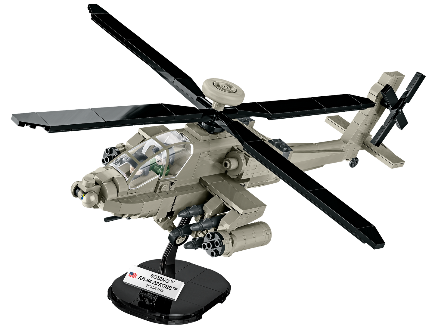 COBI MODEL APACHE ATTACK HELICOPTER